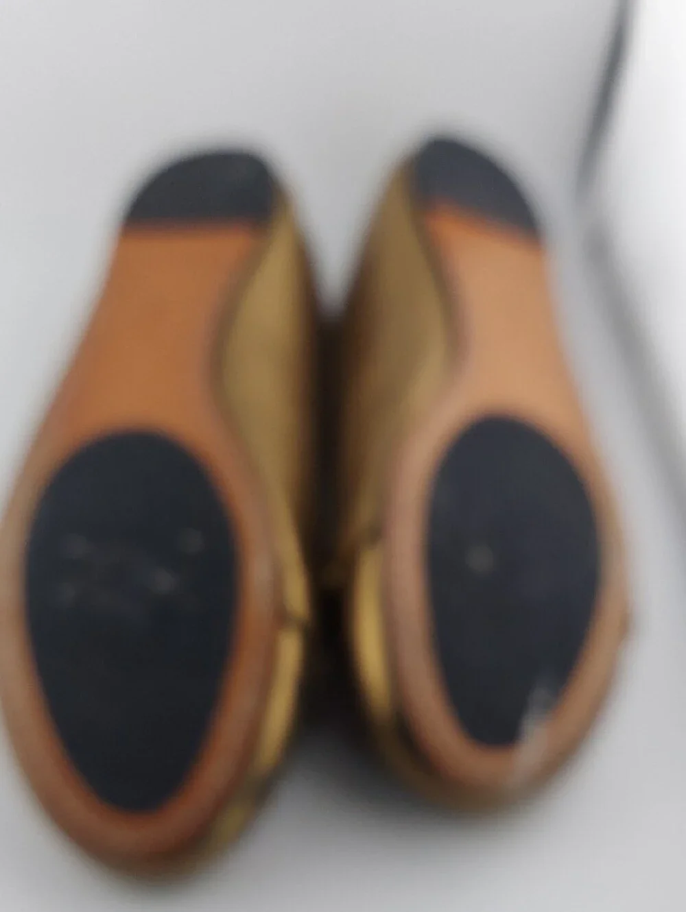 COACH Metallic Gold Leather Driving Moccasins Size 9 B